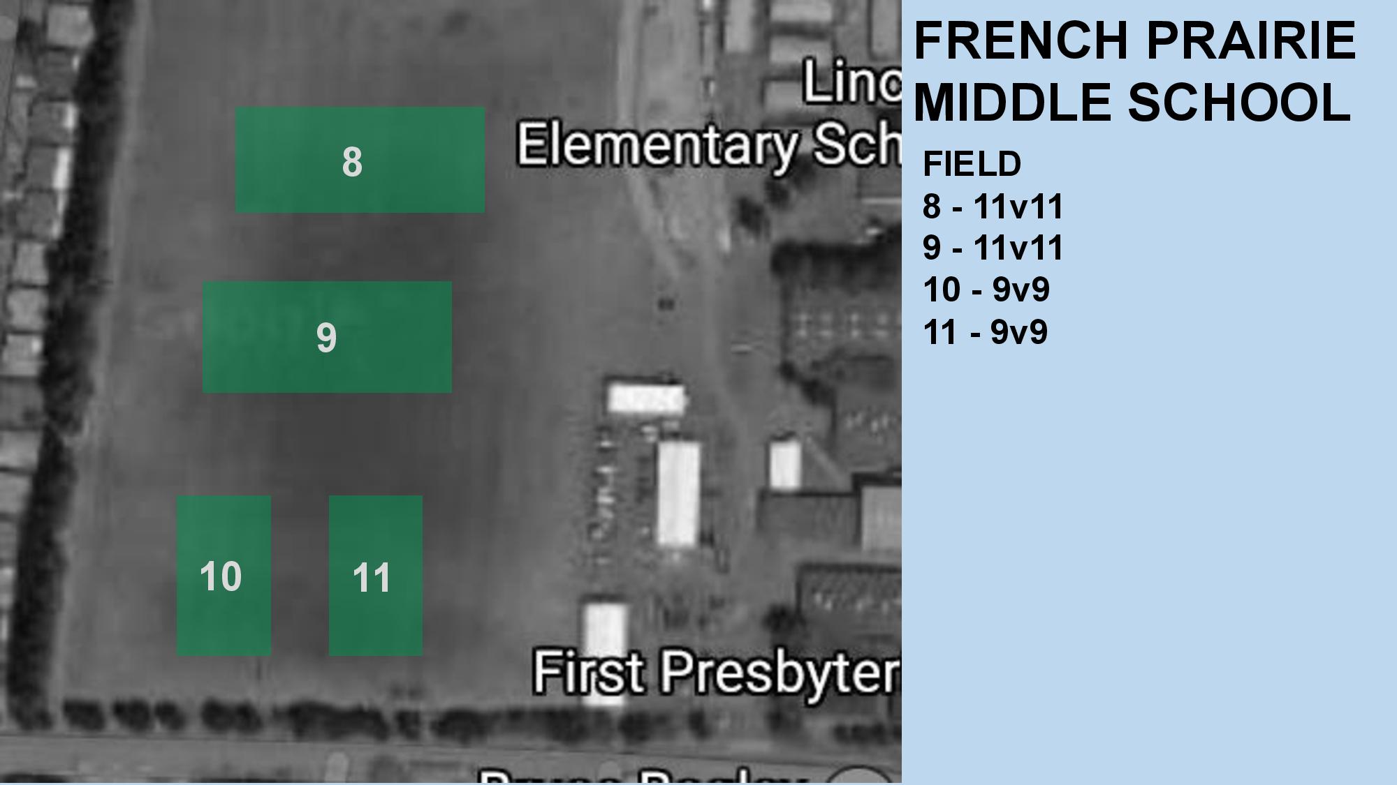 French Prairie Middle School field map