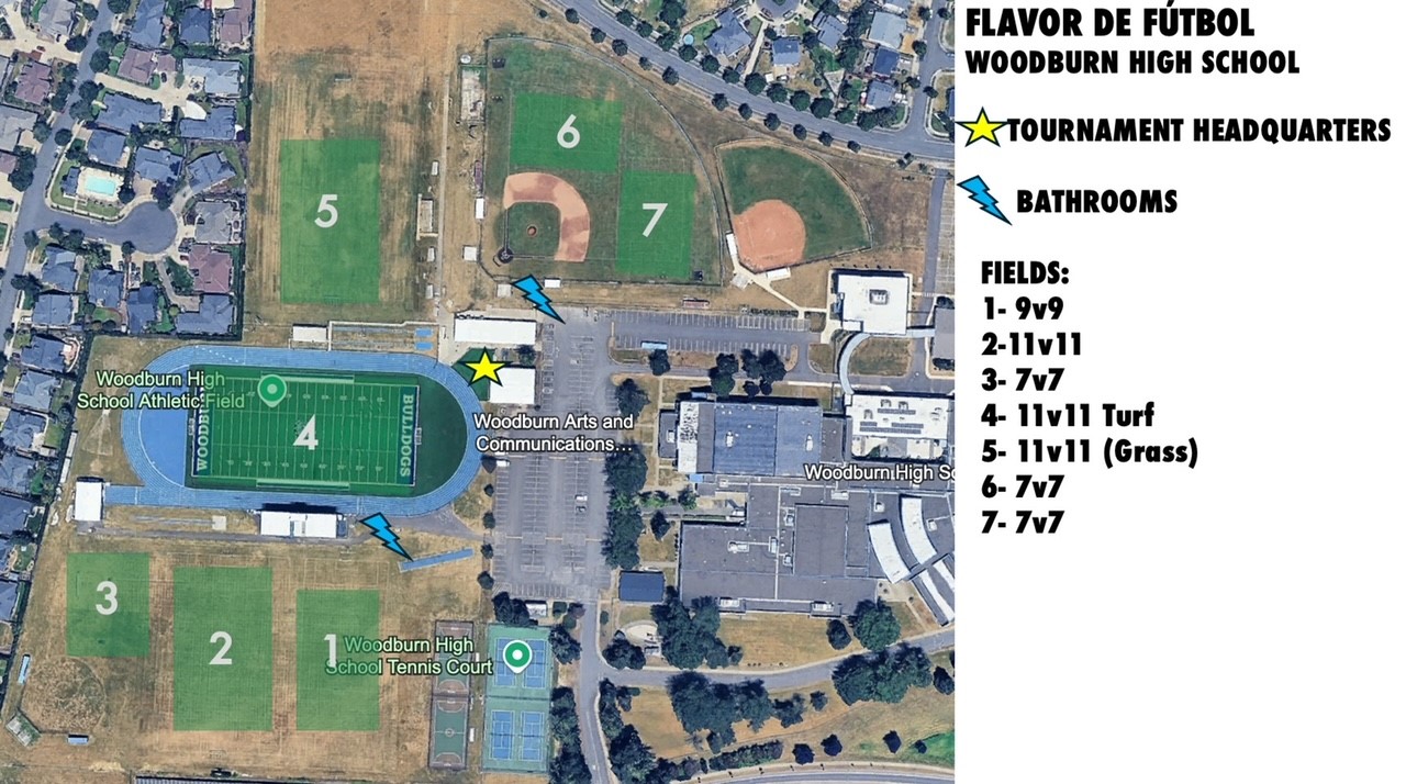 Woodburn High School field map